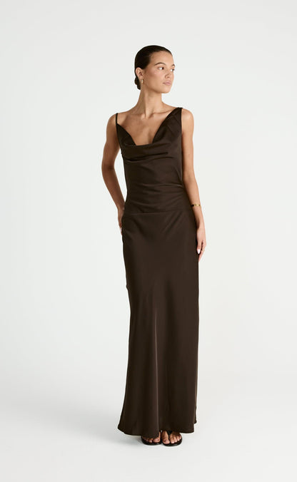 Adley Maxi Dress (Chocolate)