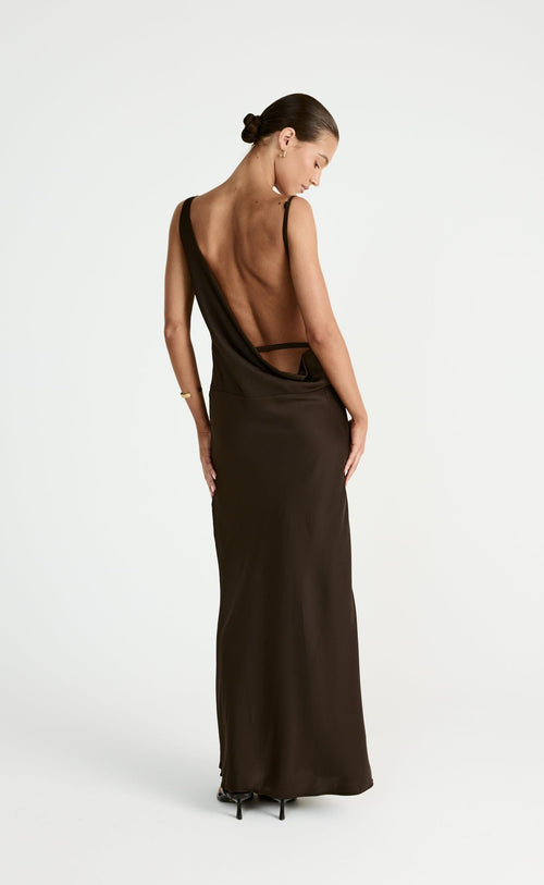Adley Maxi Dress (Chocolate)