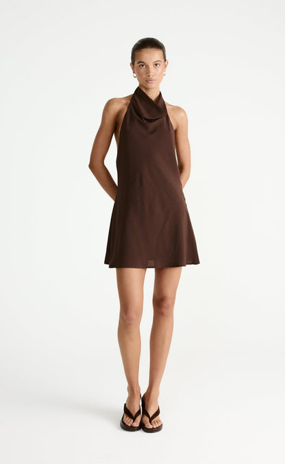 Flynn Mini Dress (Chocolate)