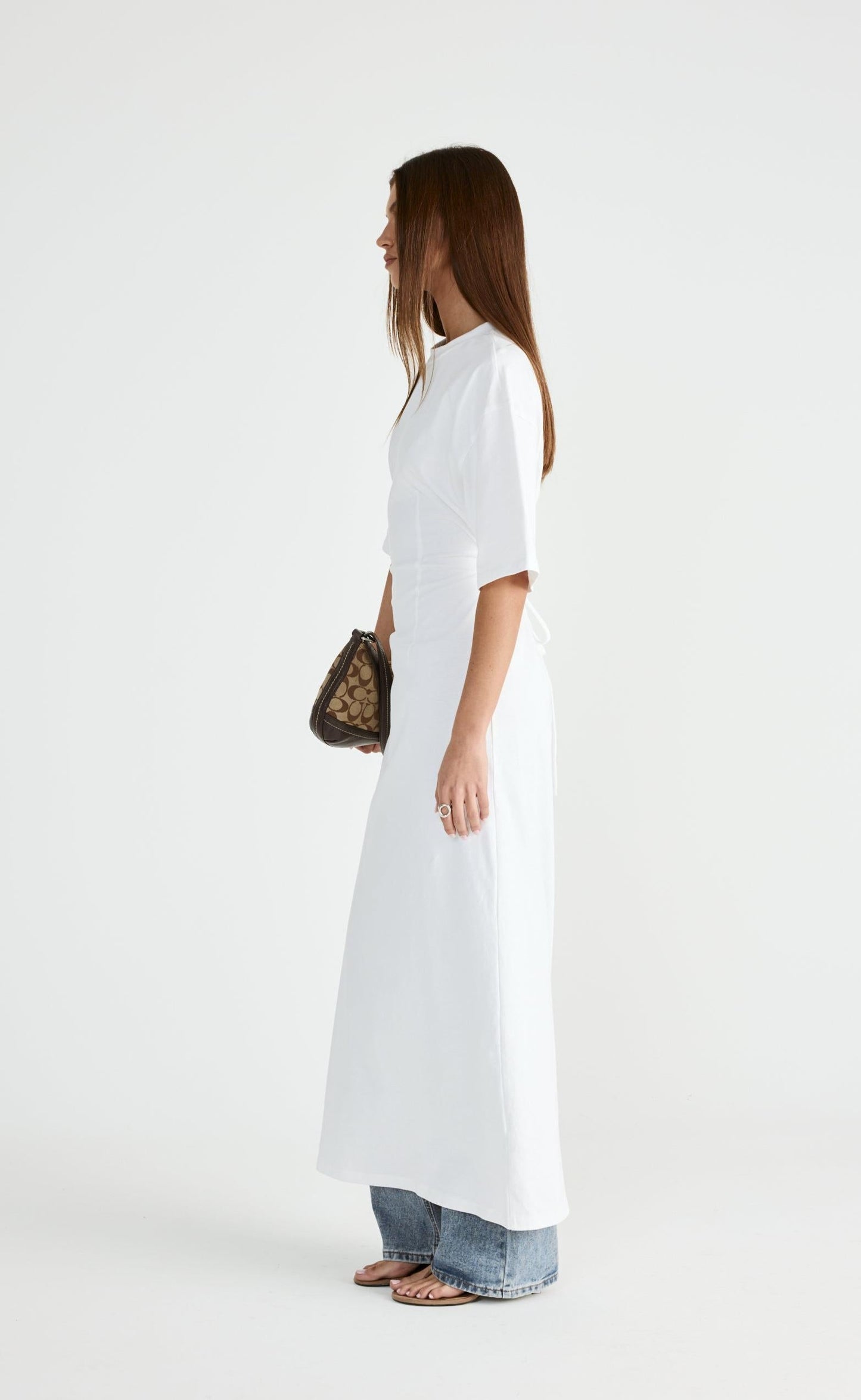 Echoes Maxi Dress (White)