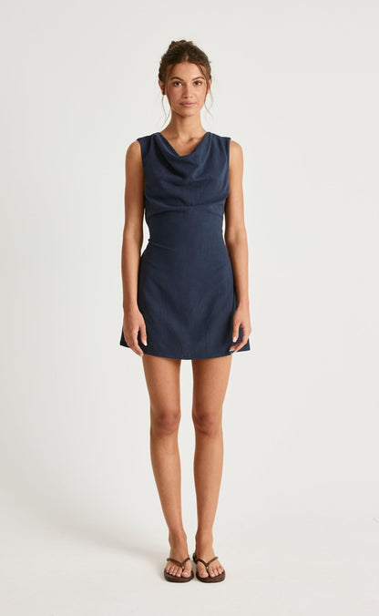 Shoreline Mini Dress (Navy)