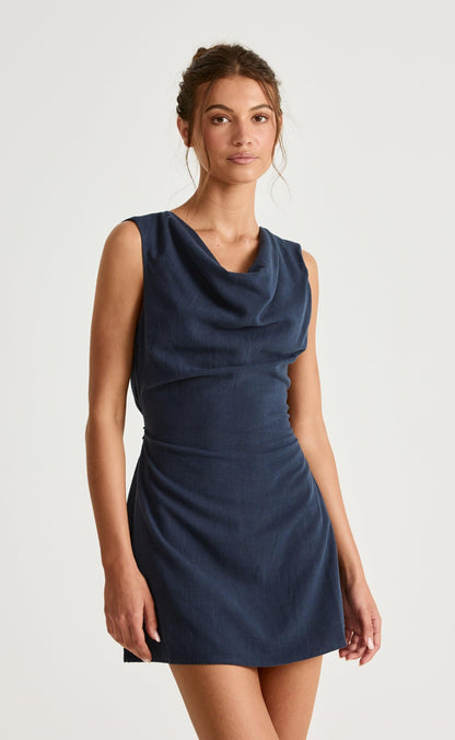 Shoreline Mini Dress (Navy)