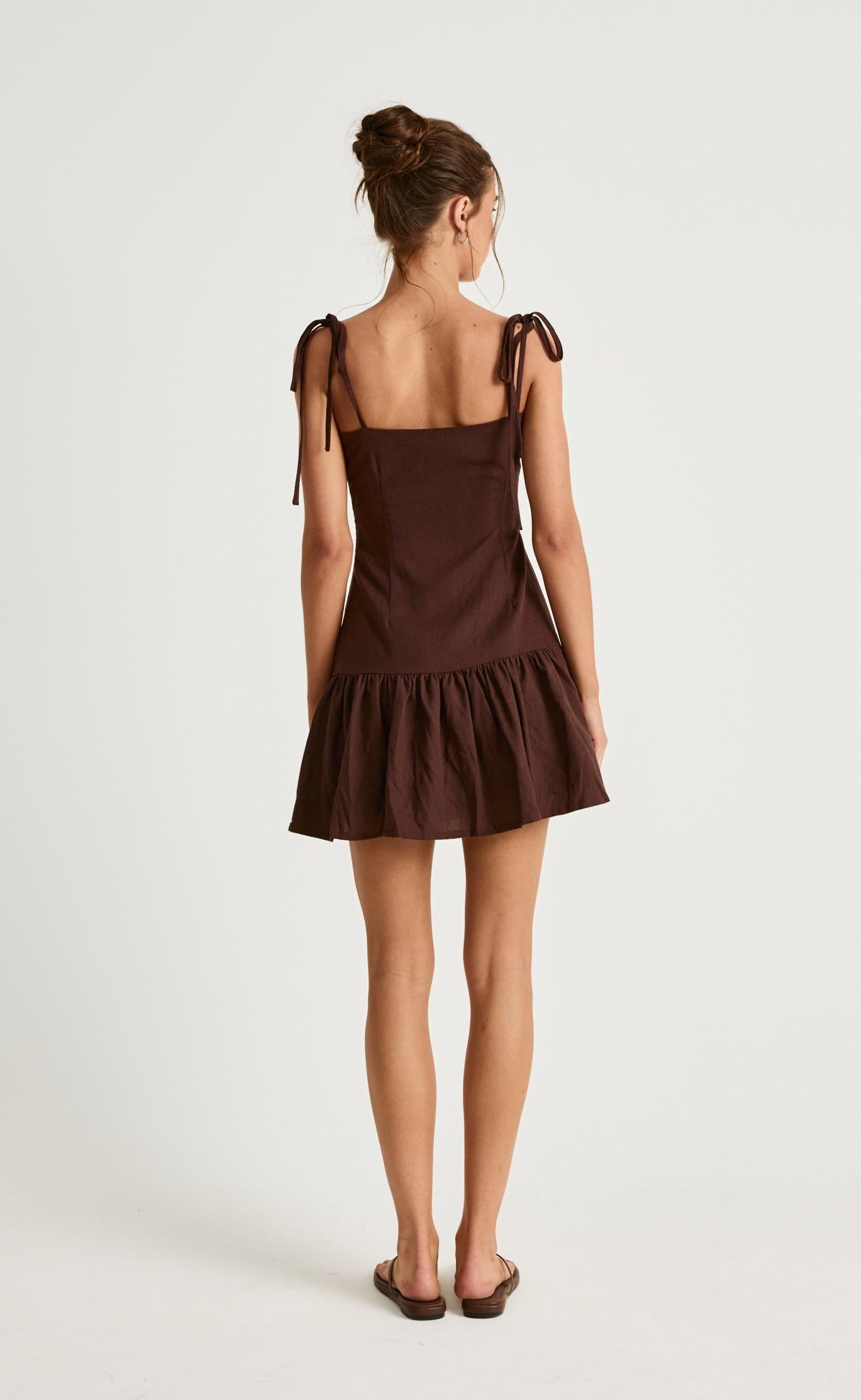 Hazel Mini Dress (Chocolate)