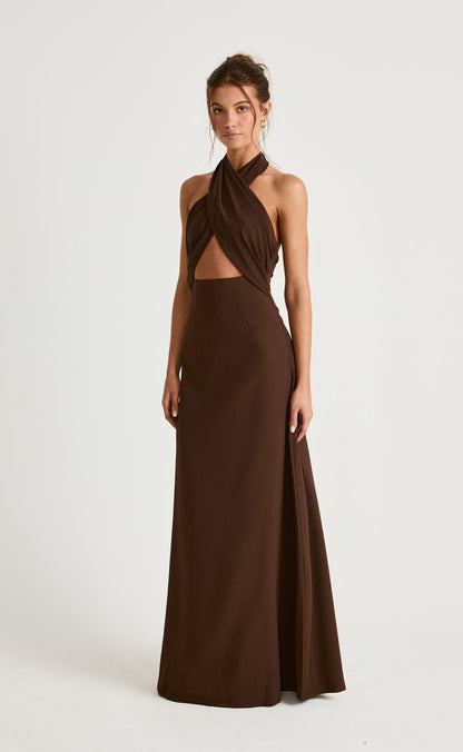 Sara Maxi Dress (Chocolate)
