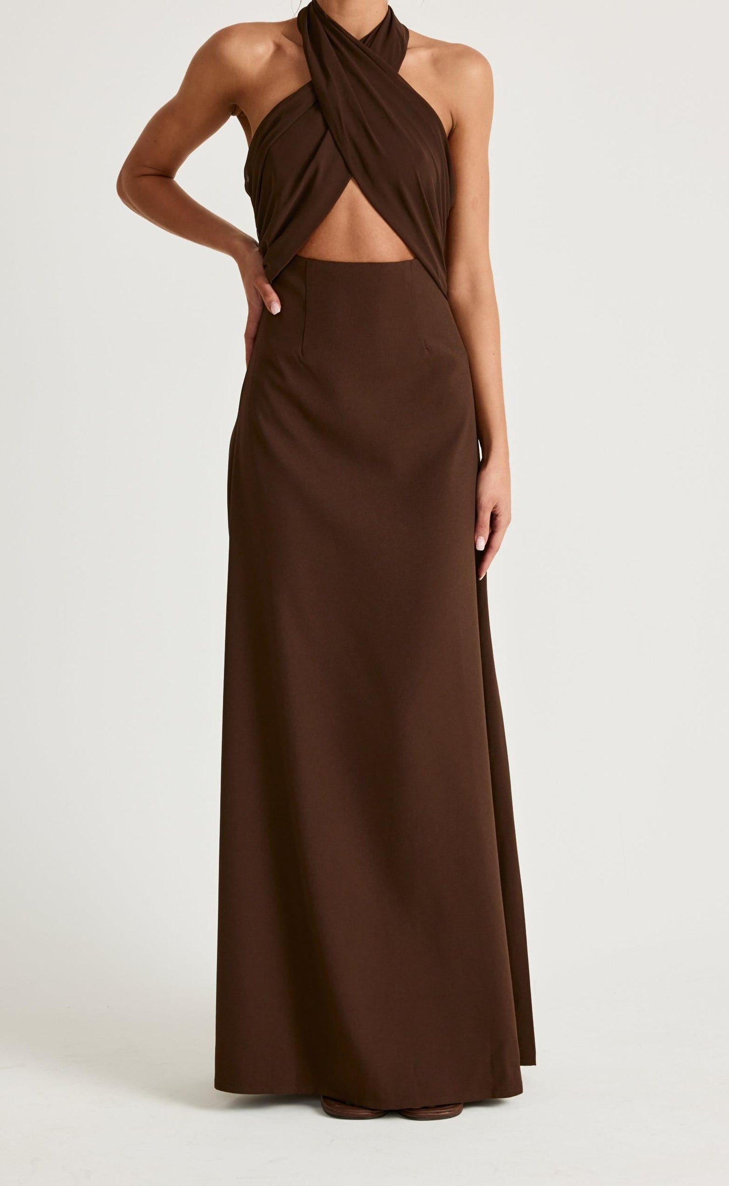 Sara Maxi Dress (Chocolate)