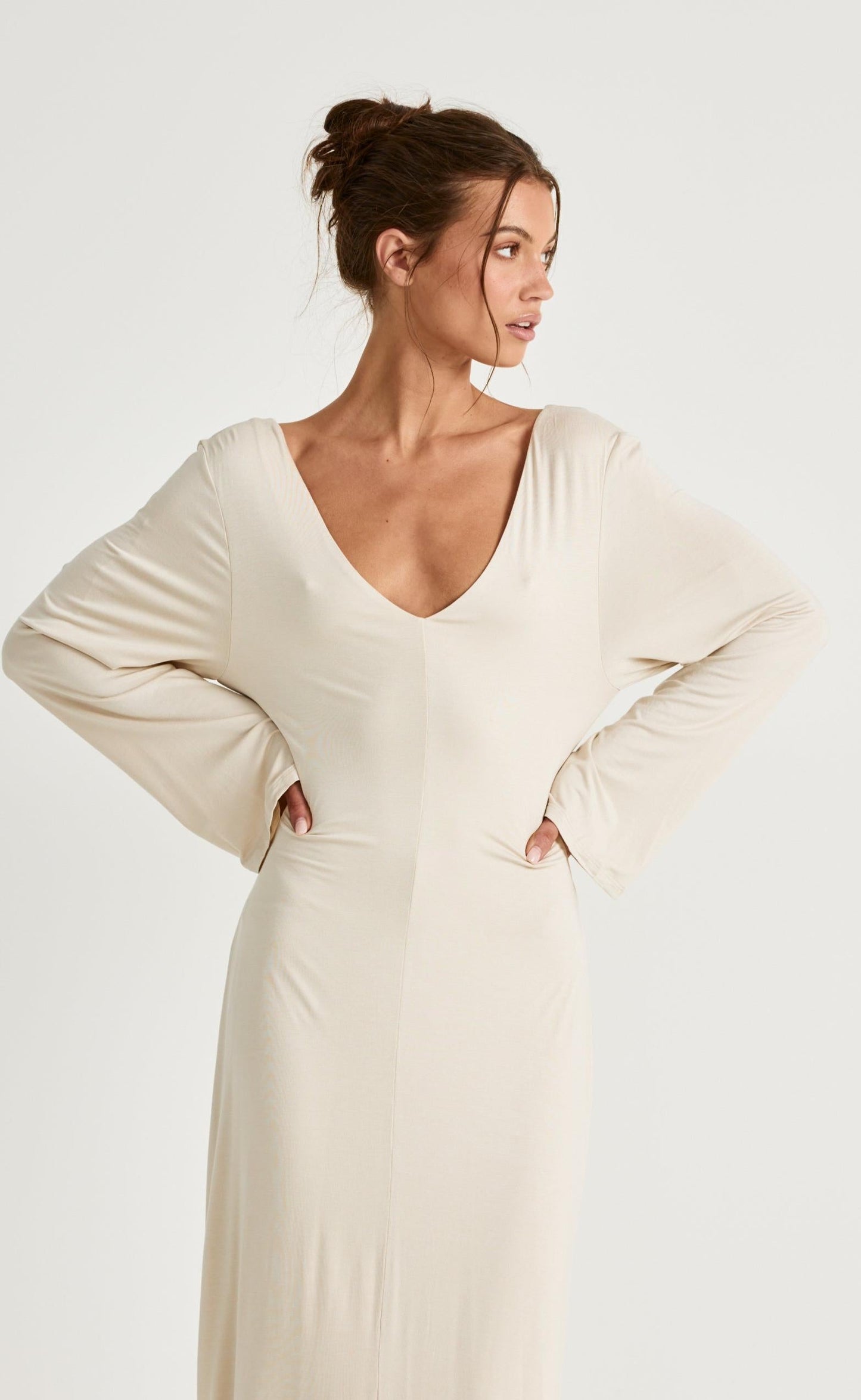 Harlow Maxi Dress (Iced Coffee)