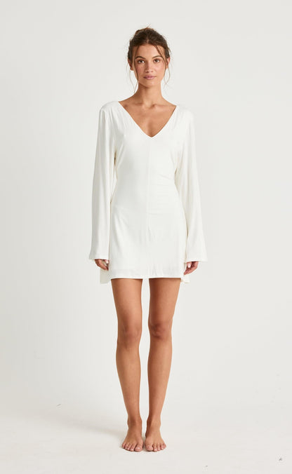 Harlow Mini Dress (Off White)