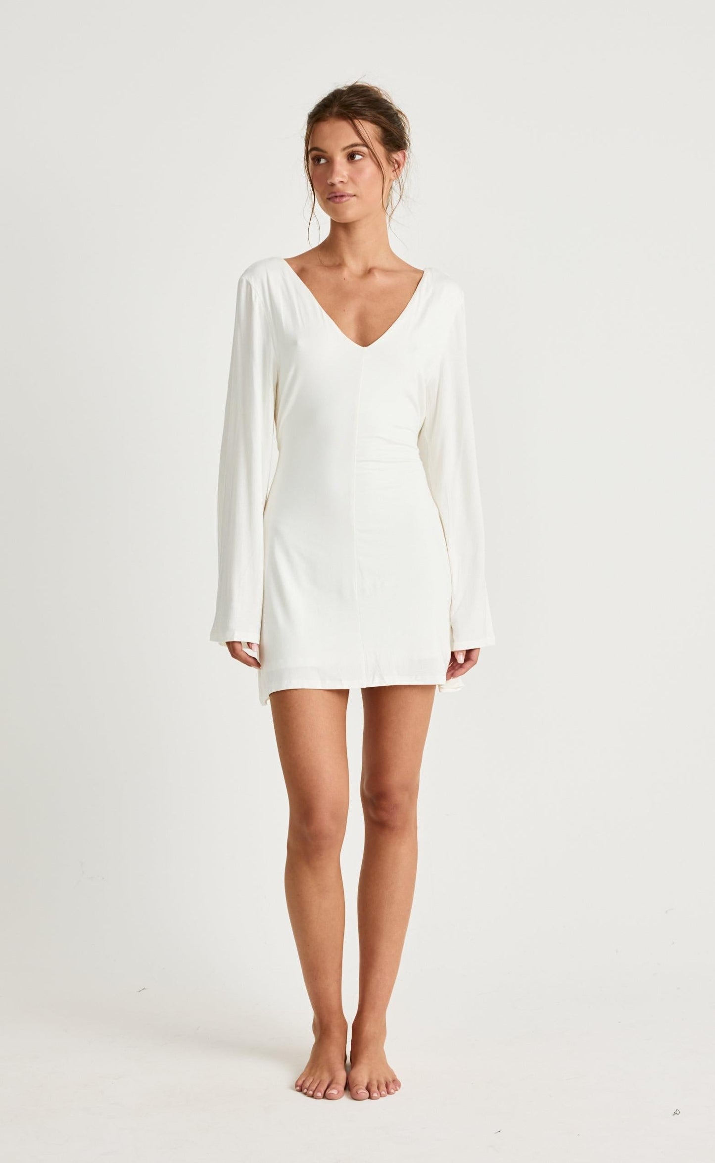 Harlow Mini Dress (Off White)
