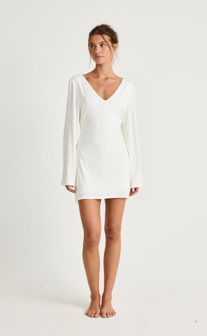 Harlow Mini Dress (Off White)