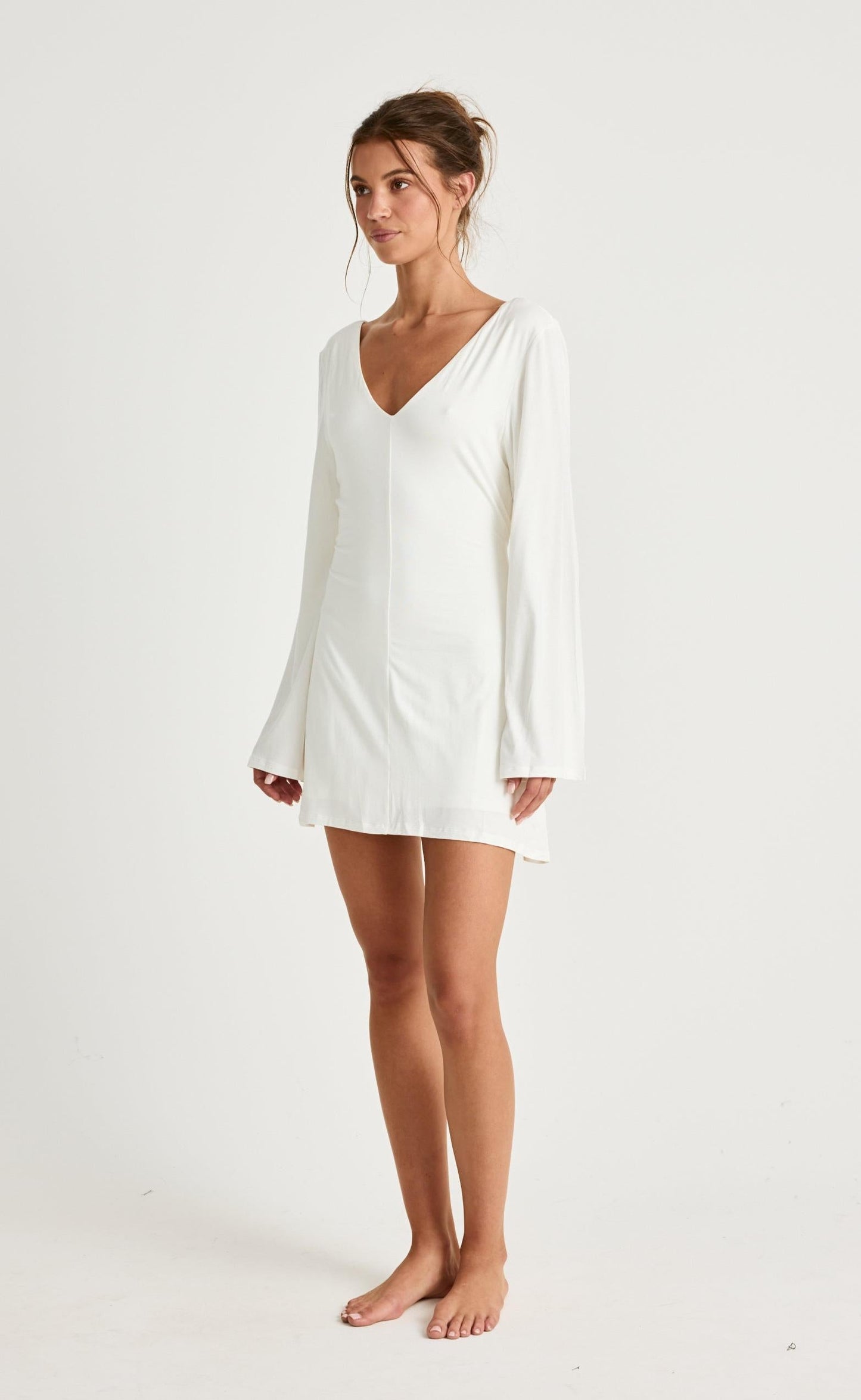 Harlow Mini Dress (Off White)