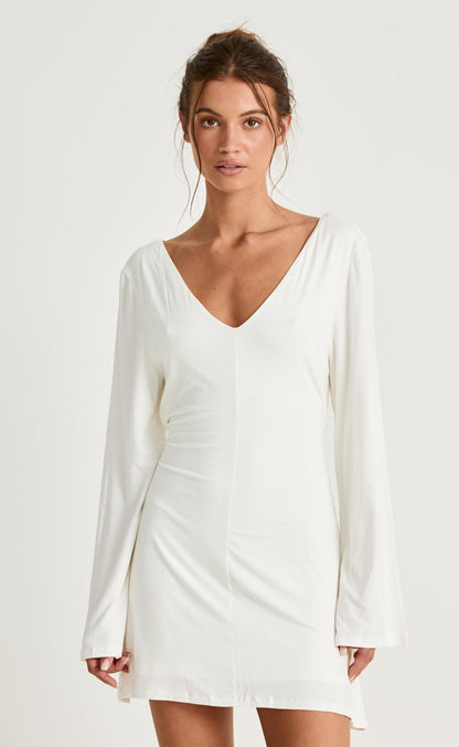 Harlow Mini Dress (Off White)