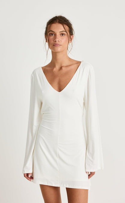 Harlow Mini Dress (Off White)