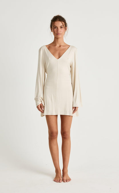 Harlow Mini Dress (Iced Coffee)