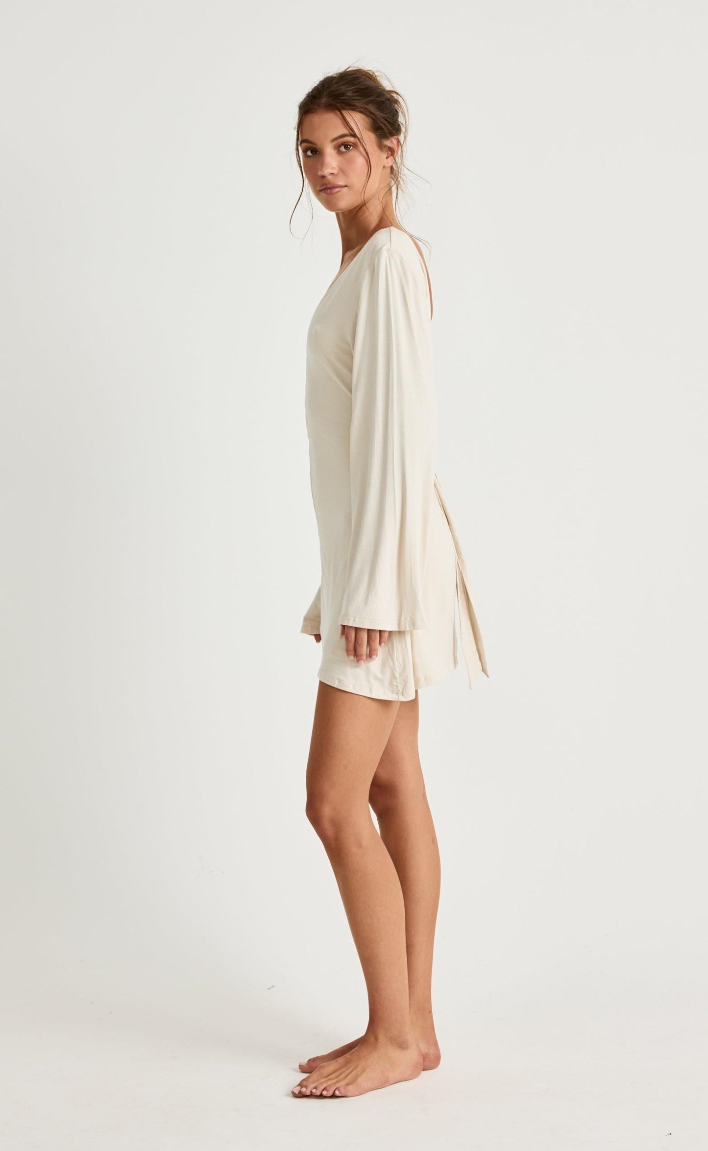 Harlow Mini Dress (Iced Coffee)