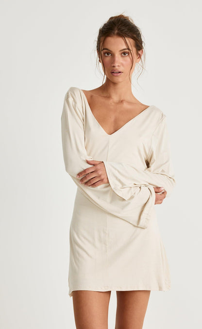 Harlow Mini Dress (Iced Coffee)