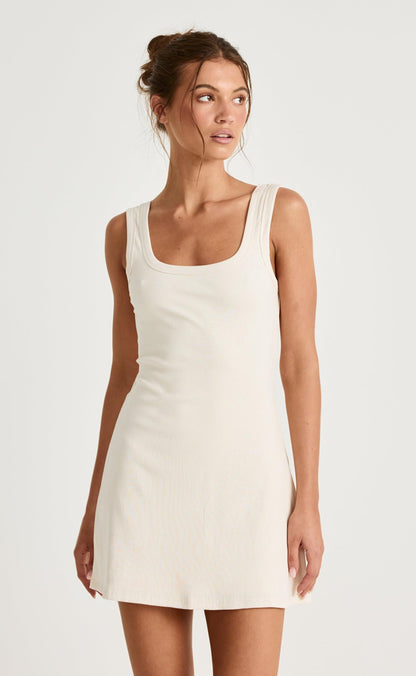 Jayden Mini Dress (Oat)