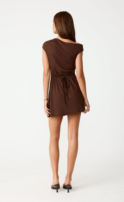 Hideaway Mini Dress (Chocolate)