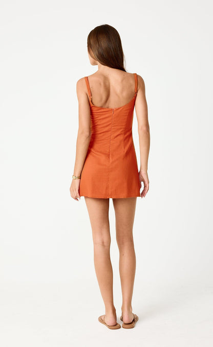 Jessie Mini Dress (Tangerine)