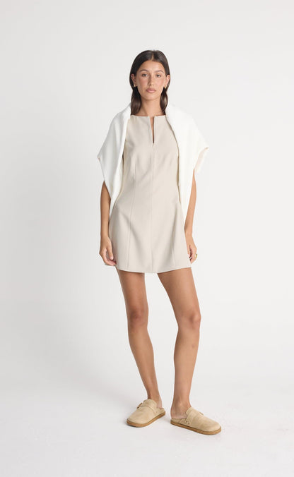 Everest Mini Dress (Beige)