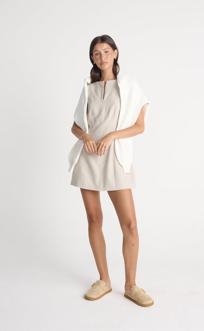 Everest Mini Dress (Beige)