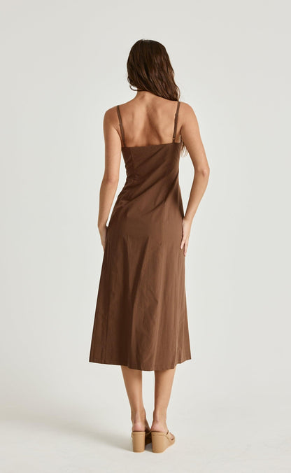 Duran Midi Dress (Chocolate)