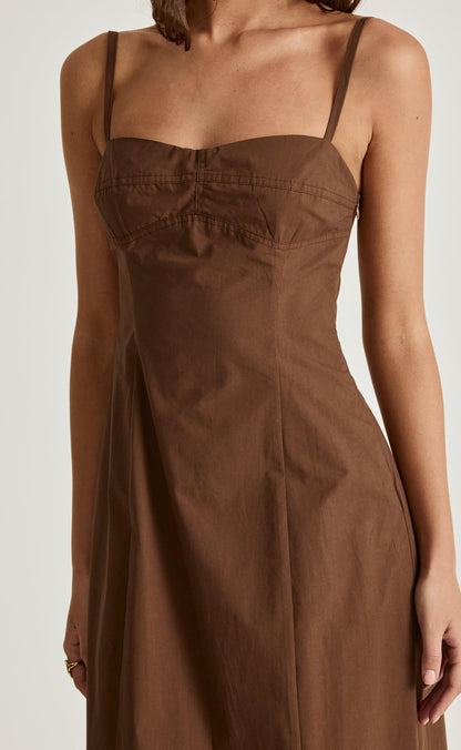 Duran Midi Dress (Chocolate)