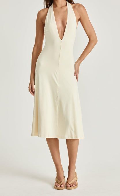 Sable Midi Dress (Butter)