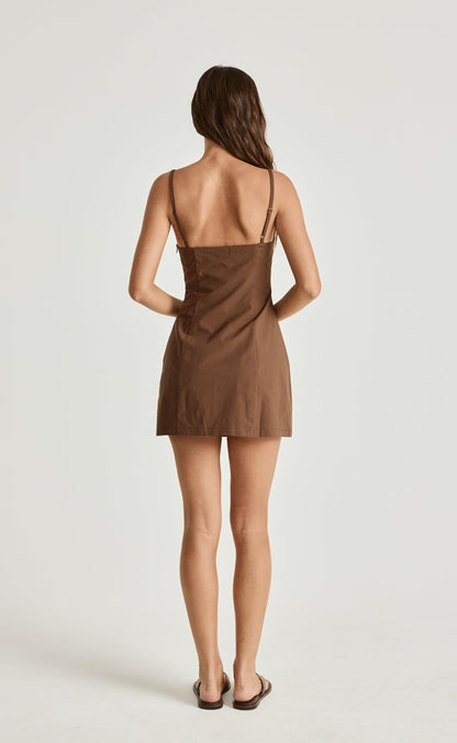 Duran Mini Dress (Chocolate)