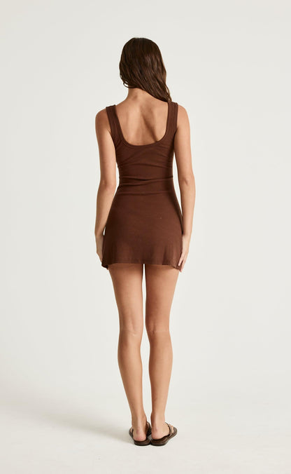 Emmie Mini Dress (Chocolate)