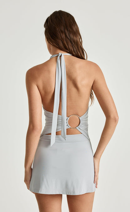 Speakeasy Mini Dress (Smokey Blue)