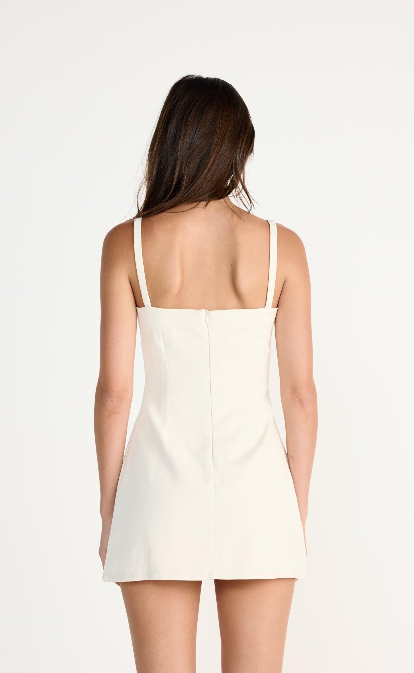 Dominique Mini Dress (Oat)