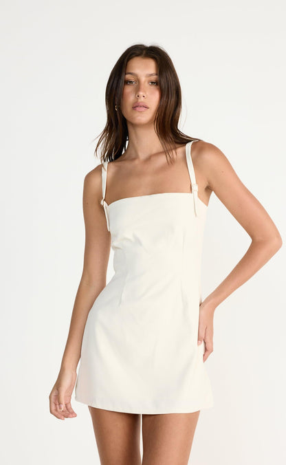 Dominique Mini Dress (Oat)