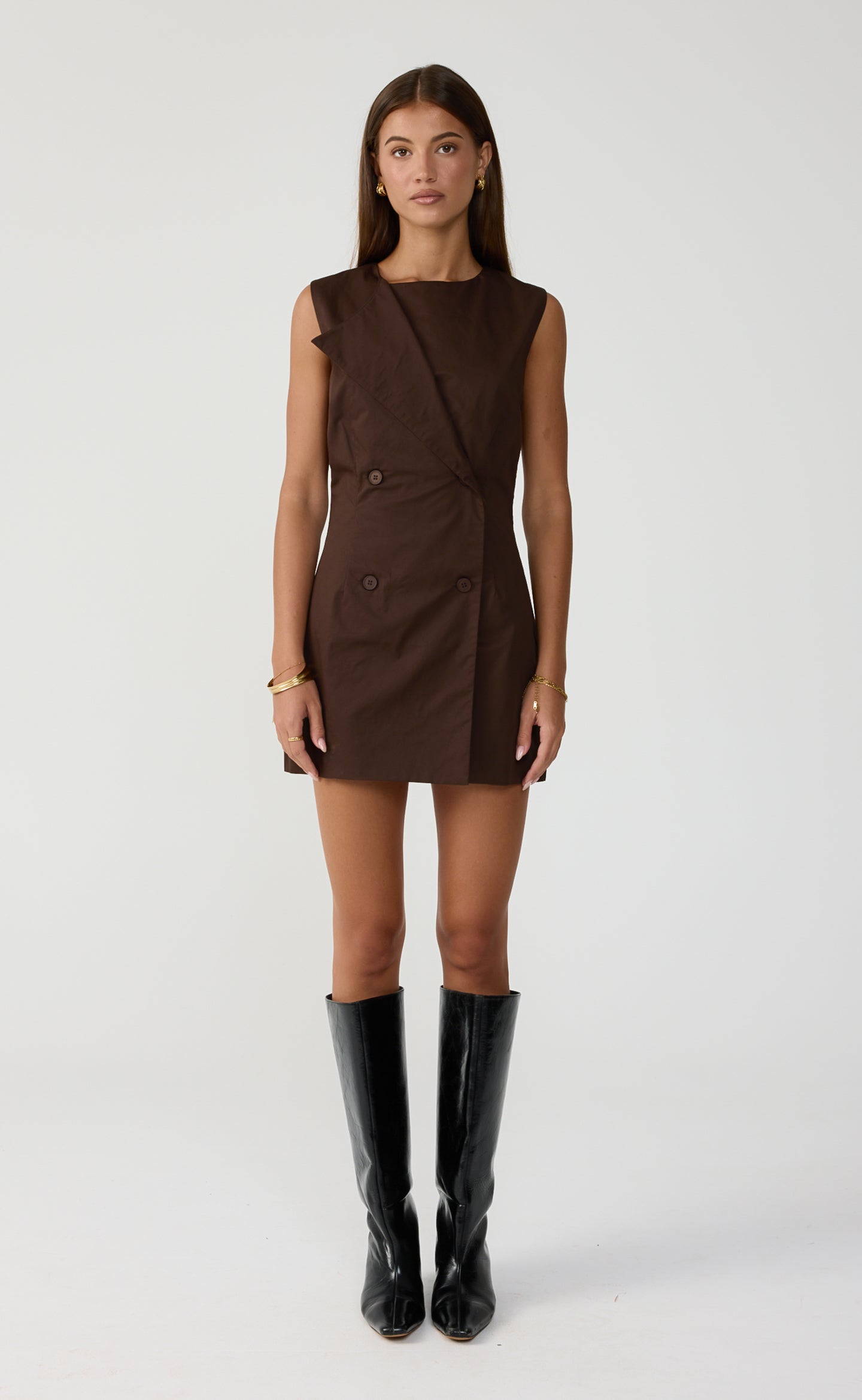 Kenai Mini Dress (Chocolate)