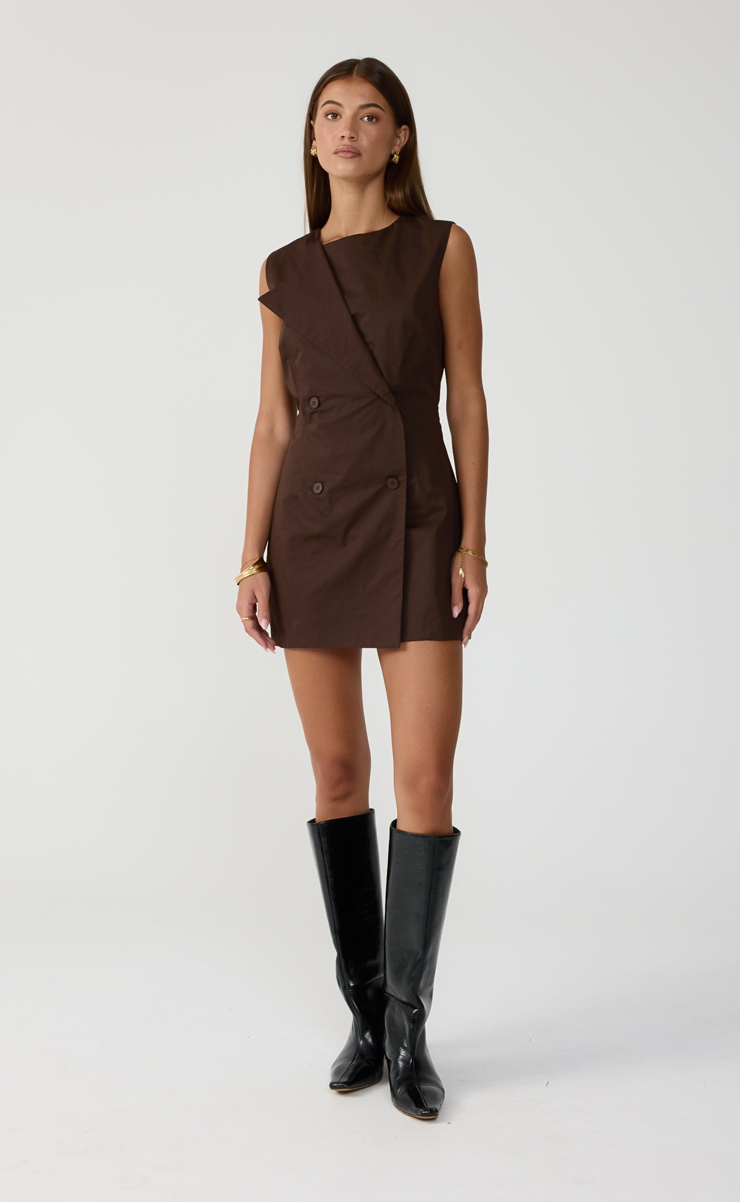 Kenai Mini Dress (Chocolate)