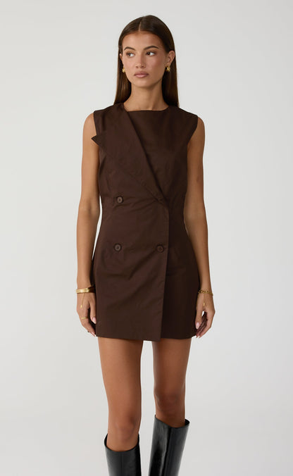 Kenai Mini Dress (Chocolate)
