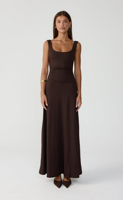 Koa Maxi Dress (Chocolate)
