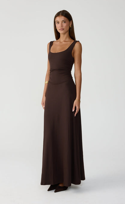 Koa Maxi Dress (Chocolate)