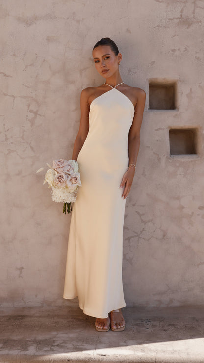 Chiara Maxi Dress - Soft Gold