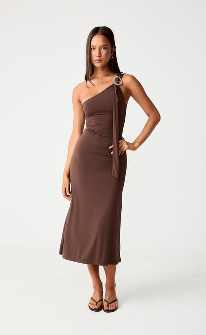 Late Night Midi Dress (Chocolate)