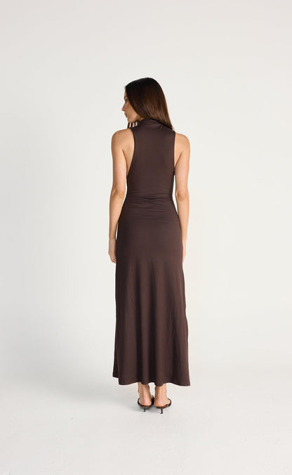 Oren Maxi Dress (Chocolate)