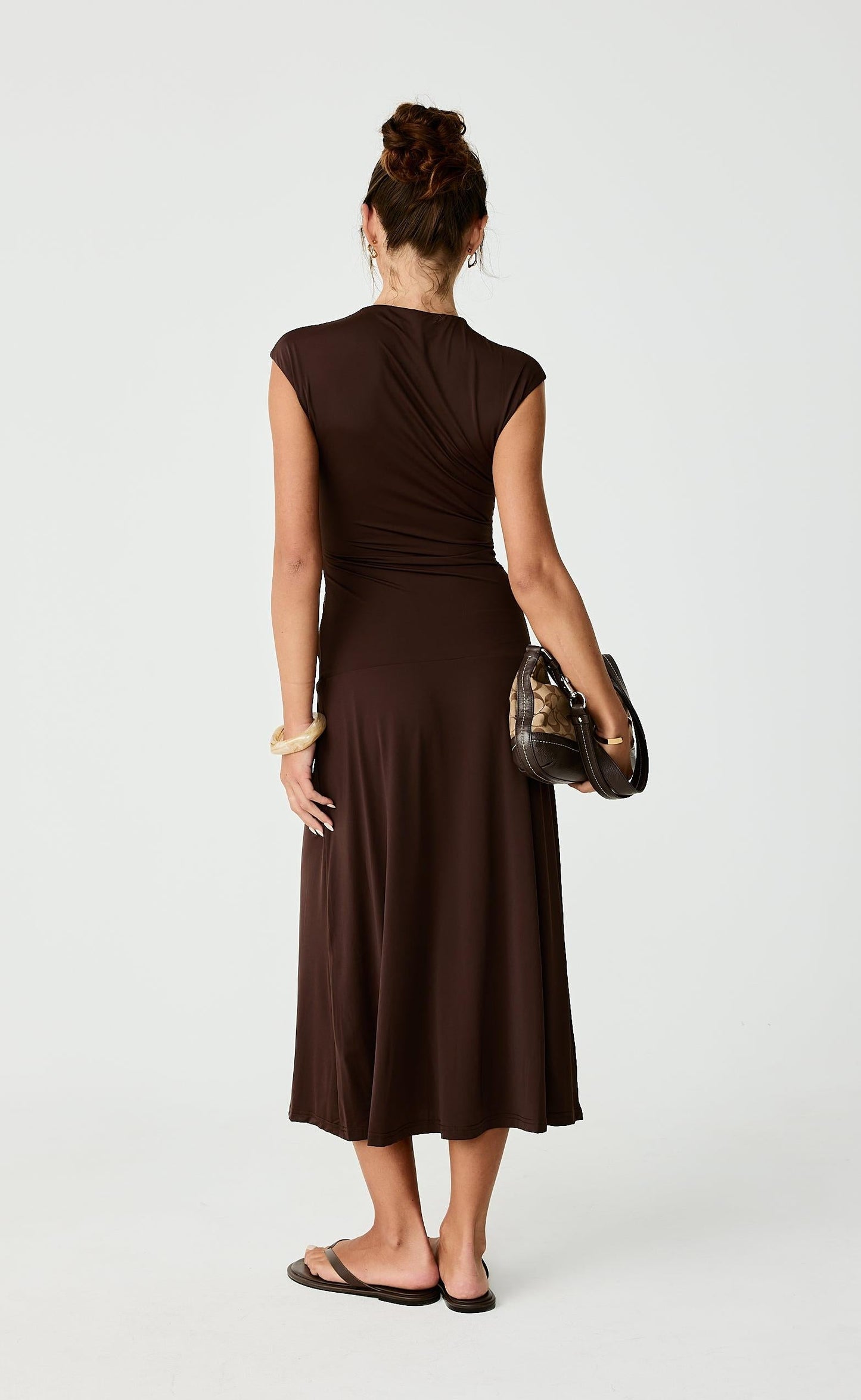 Mila Midi Dress (Chocolate)