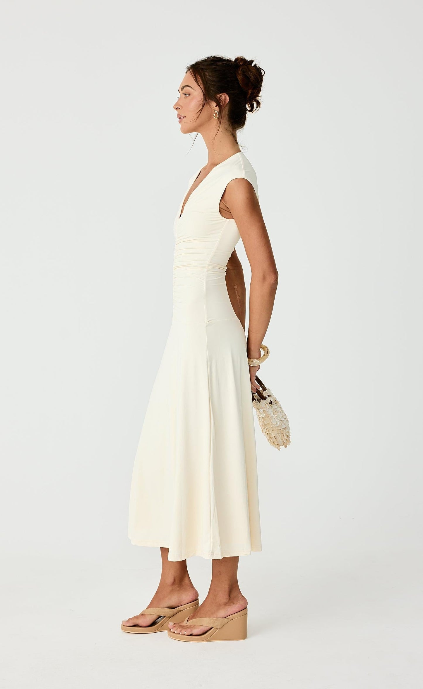 Mila Midi Dress (Cream)