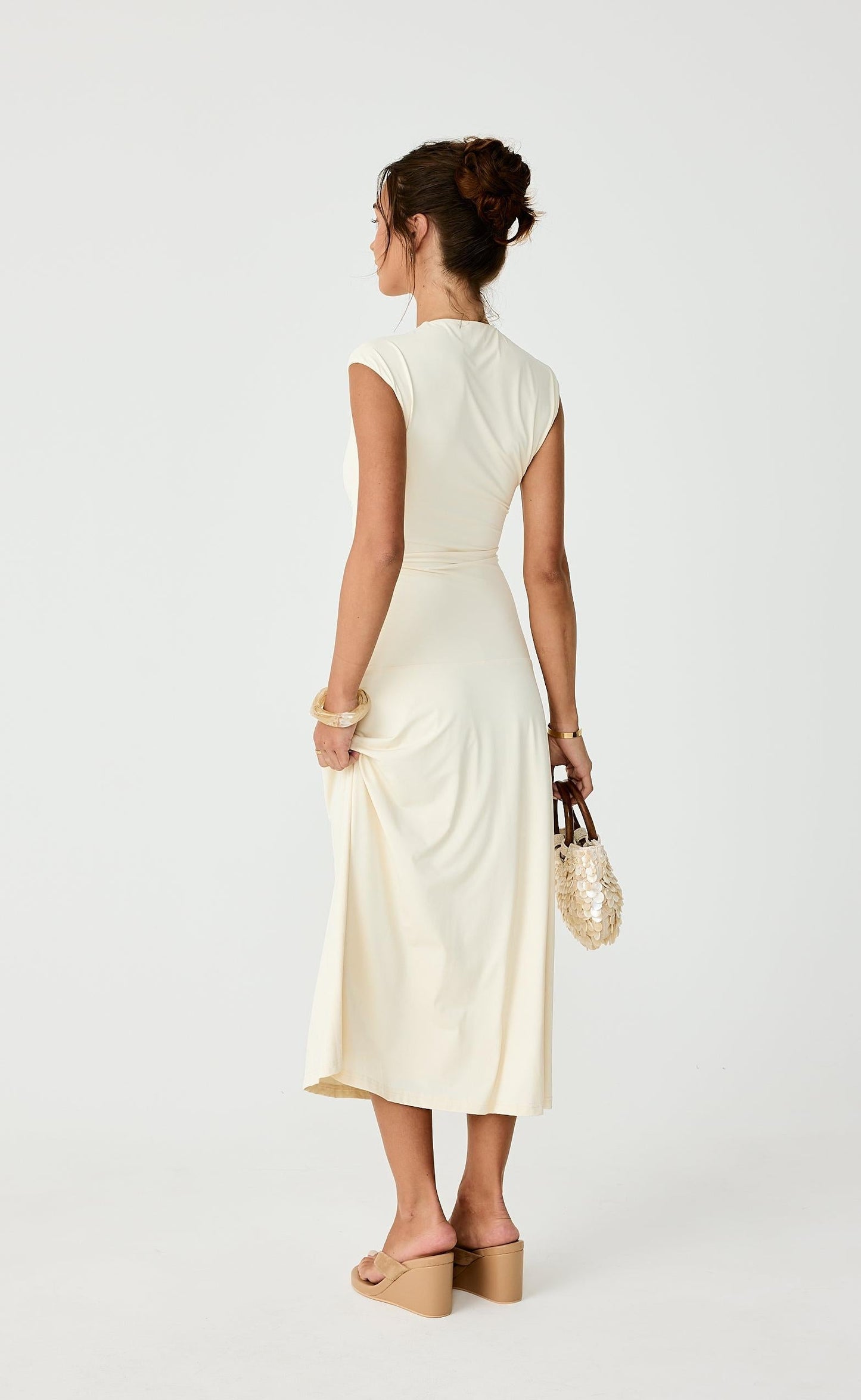 Mila Midi Dress (Cream)