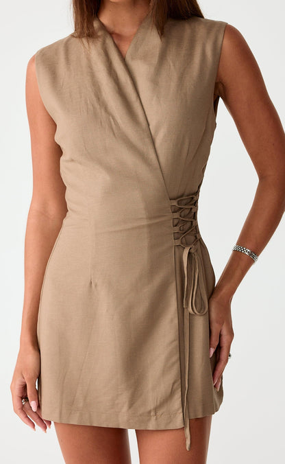 Montane Mini Dress (Stone)