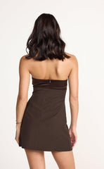 Suki Mini Dress (Chocolate)