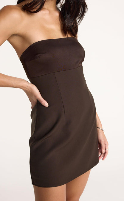 Suki Mini Dress (Chocolate)