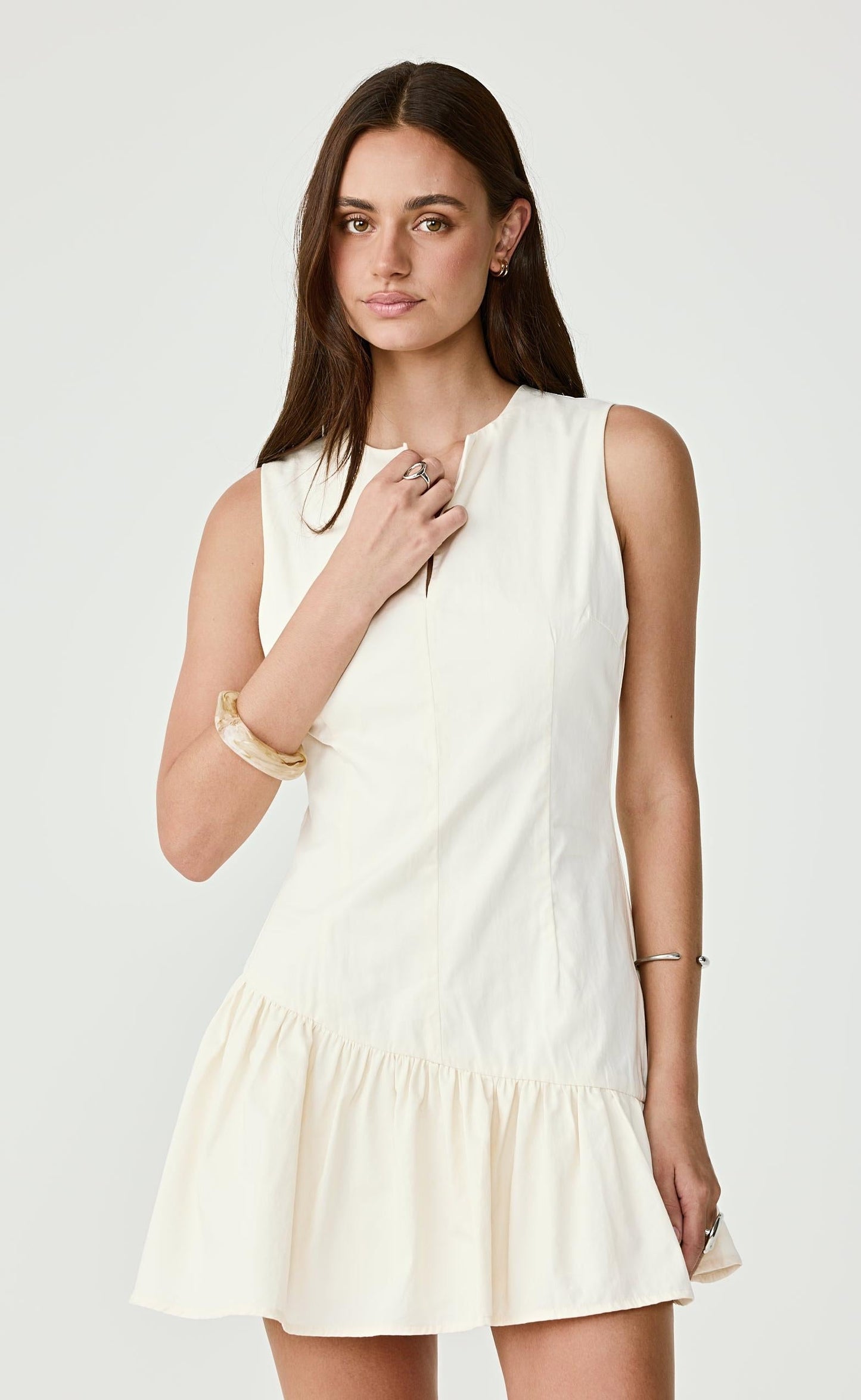 Caden Mini Dress (Cream)