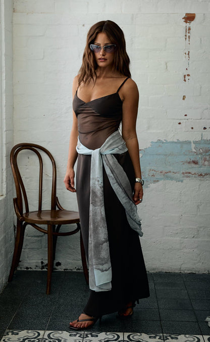 Eyes On Me Maxi Dress (Chocolate)