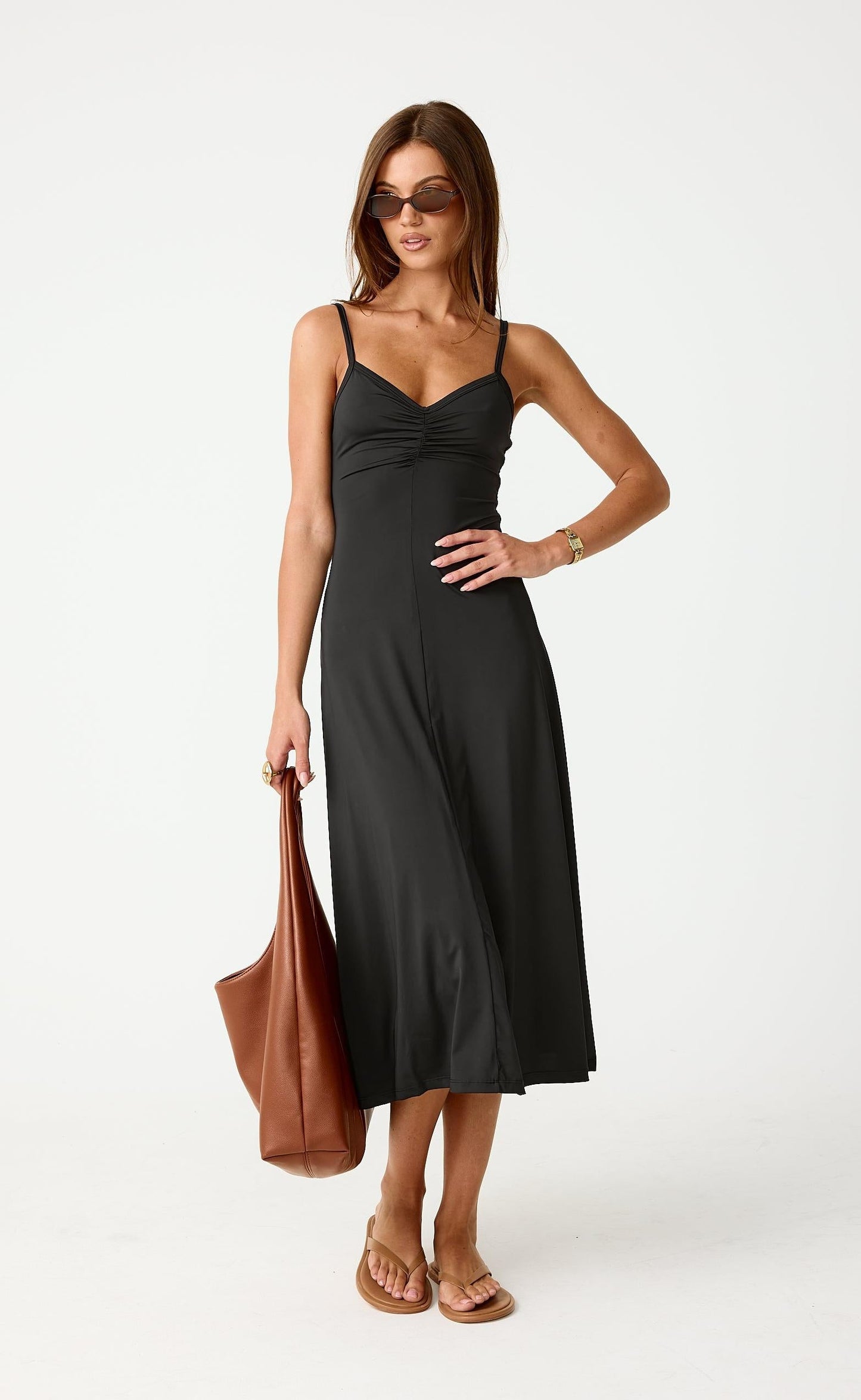Poppy Midi Dress (Black)