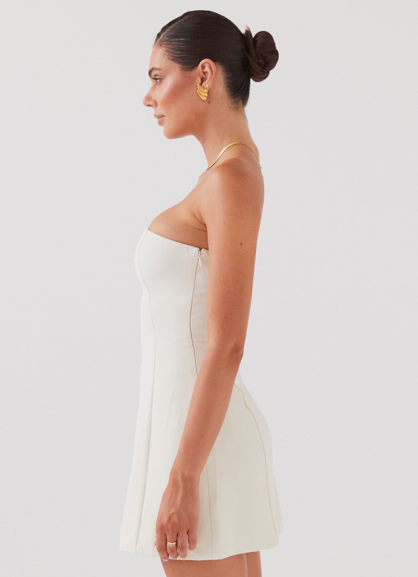 Ayanna Strapless Mini Dress - Ivory